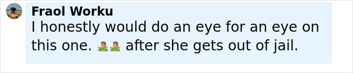 Comment by Fraol Worku expressing a desire for revenge after a woman sets male friend on fire over misogynistic comment. Comment by Fraol Worku expressing a desire for revenge after a woman sets male friend on fire over misogynistic comment.