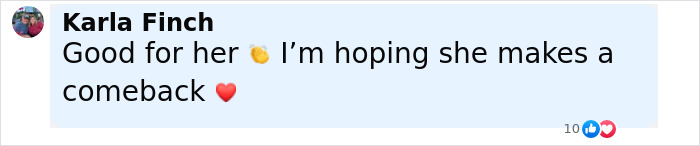 Comment praising Amanda Bynes' decision and expressing hope for her comeback after using Ozempic. Comment praising Amanda Bynes' decision and expressing hope for her comeback after using Ozempic.