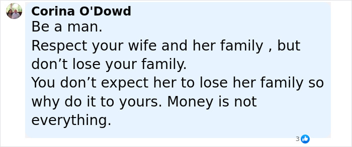 Screenshot of a social media comment discussing respect and family amidst Brooklyn Beckham's alleged no contact with parents. Screenshot of a social media comment discussing respect and family amidst Brooklyn Beckham's alleged no contact with parents.