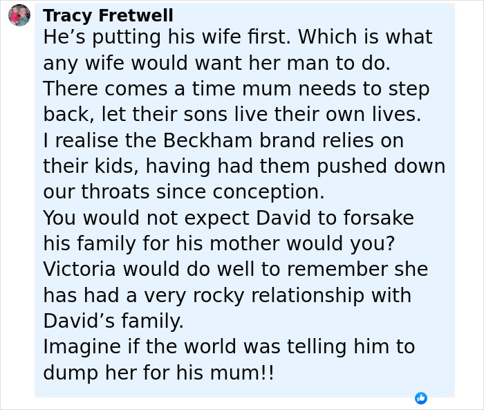 Comment discussing Brooklyn Beckham's alleged no contact wish amid fiery feud with parents David and Victoria. Comment discussing Brooklyn Beckham's alleged no contact wish amid fiery feud with parents David and Victoria.