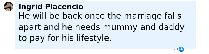 Comment about Brooklyn Beckham amid fiery feud, mentioning alleged no contact request to parents David and Victoria. Comment about Brooklyn Beckham amid fiery feud, mentioning alleged no contact request to parents David and Victoria.