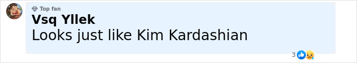 Comment on social media post comparing Bianca Censori’s look to Kim Kardashian after hair extensions and wearing a daring bodysuit. Comment on social media post comparing Bianca Censori’s look to Kim Kardashian after hair extensions and wearing a daring bodysuit.