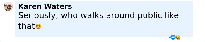 Comment saying who walks around public like that, reacting to Bianca Censori wearing daring bodysuit with new hair extensions. Comment saying who walks around public like that, reacting to Bianca Censori wearing daring bodysuit with new hair extensions.