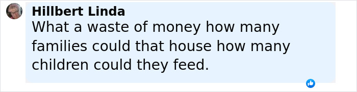 Comment expressing outrage over Jeff Bezos' lavish wedding to Lauren Sanchez and its costly extravagance. Comment expressing outrage over Jeff Bezos' lavish wedding to Lauren Sanchez and its costly extravagance.