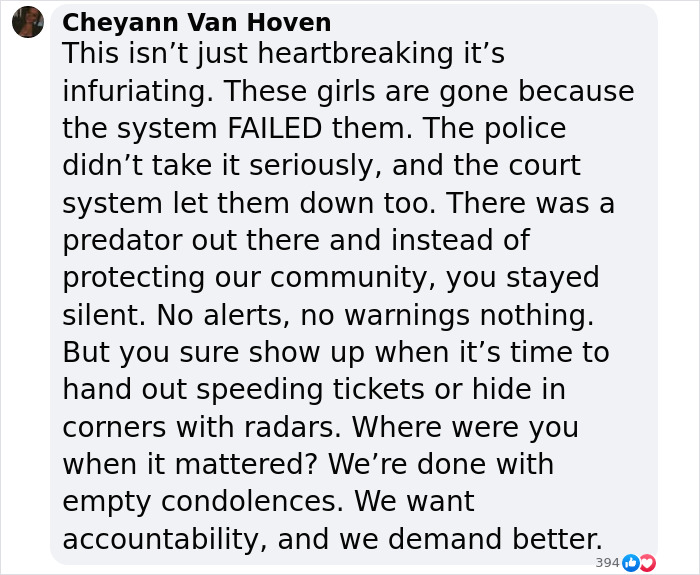 Alt text: Emotional comment on police failure in bodies of 3 missing sisters case as authorities hunt for their father Alt text: Emotional comment on police failure in bodies of 3 missing sisters case as authorities hunt for their father