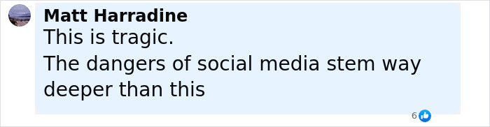 User comment on social media about dangers related to viral scarf challenge causing harm to a boy, 12 years old. User comment on social media about dangers related to viral scarf challenge causing harm to a boy, 12 years old.