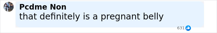 Comment stating that the image shows a pregnant belly, related to Meghan Markle's mastermind plan behind viral pregnancy twerk video Comment stating that the image shows a pregnant belly, related to Meghan Markle's mastermind plan behind viral pregnancy twerk video