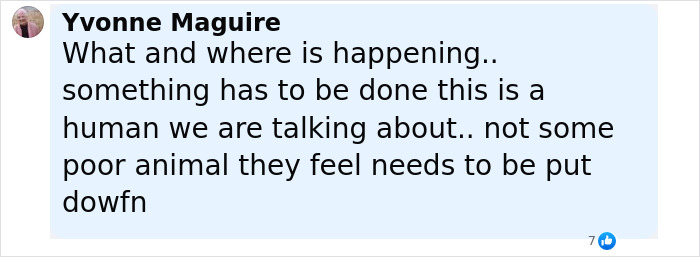Comment by Yvonne Maguire criticizing hospital staff's treatment of a man trapped for 9 years urging him to end his life. Comment by Yvonne Maguire criticizing hospital staff's treatment of a man trapped for 9 years urging him to end his life.