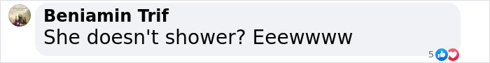 Comment saying she doesn't shower with reactions below, related to Miley Cyrus’ brutal infection doctors speculating root cause. Comment saying she doesn't shower with reactions below, related to Miley Cyrus’ brutal infection doctors speculating root cause.