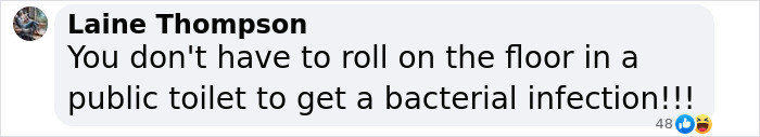Screenshot of a social media comment discussing bacterial infection related to Miley Cyrus’ brutal infection and doctors’ speculation. Screenshot of a social media comment discussing bacterial infection related to Miley Cyrus’ brutal infection and doctors’ speculation.