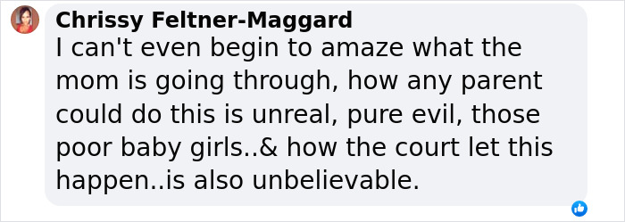 Comment expressing shock and disbelief about a fugitive dad and blood not belonging to a human found at the crime scene. Comment expressing shock and disbelief about a fugitive dad and blood not belonging to a human found at the crime scene.