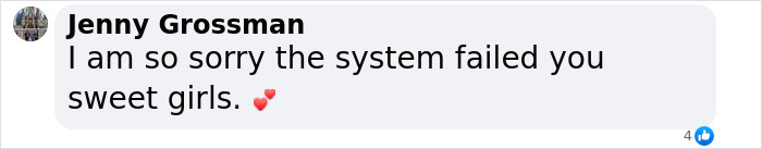 Facebook comment expressing sympathy for girls related to fugitive dad case with non-human blood evidence found at the scene Facebook comment expressing sympathy for girls related to fugitive dad case with non-human blood evidence found at the scene