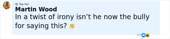 Comment by user Martin Wood questioning irony related to Pedro Pascal defending criticism of JK Rowling, displayed on social media. Comment by user Martin Wood questioning irony related to Pedro Pascal defending criticism of JK Rowling, displayed on social media.