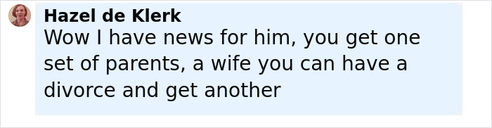 Comment by Hazel de Klerk discussing family and relationship issues amid Brooklyn Beckham's alleged no contact with parents. Comment by Hazel de Klerk discussing family and relationship issues amid Brooklyn Beckham's alleged no contact with parents.
