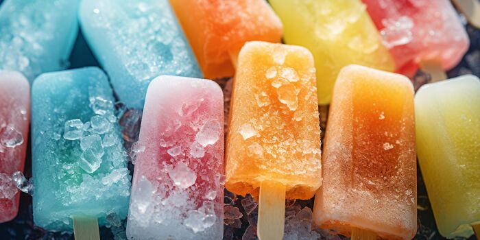 Colorful frozen popsicles on ice, representing a priceless reward after spending just a dollar story.
