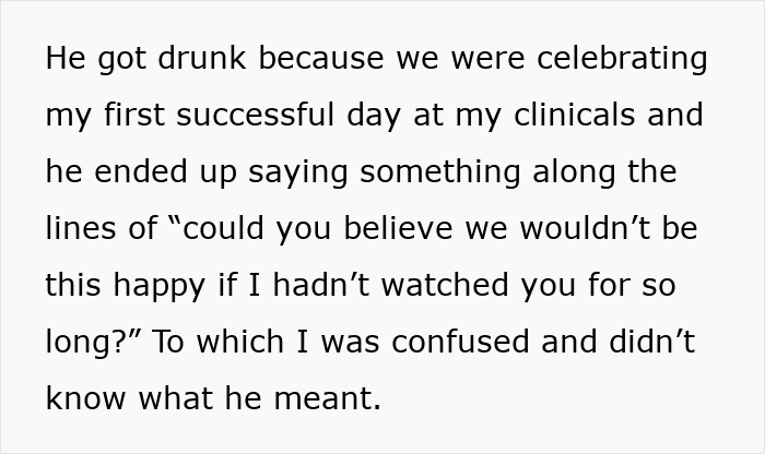 Text on a white background describing a woman’s experience learning her boyfriend stalked her before they met, feeling betrayed by their love story. Text on a white background describing a woman’s experience learning her boyfriend stalked her before they met, feeling betrayed by their love story.