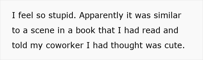 Text on a white background saying a woman feels stupid after realizing her boyfriend stalked her before they met. Text on a white background saying a woman feels stupid after realizing her boyfriend stalked her before they met.