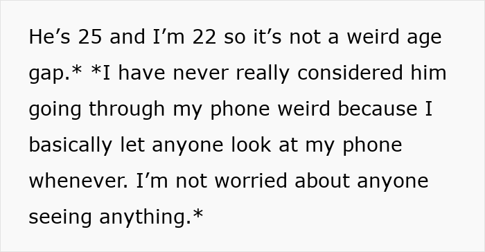 Text showing a woman explaining her boyfriend stalked her before they met, questioning if their love story is a lie. Text showing a woman explaining her boyfriend stalked her before they met, questioning if their love story is a lie.