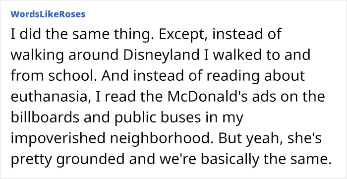 Screenshot of a social media post discussing a grounded perspective related to Ron Howard’s nepo baby Bryce Dallas Howard. Screenshot of a social media post discussing a grounded perspective related to Ron Howard’s nepo baby Bryce Dallas Howard.