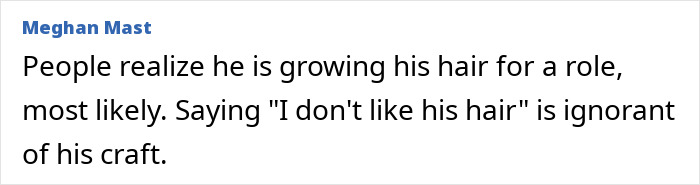 Comment about Henry Cavill's new Highlander hairstyle, comparing it to Tom Holland's look in fan reactions online. Comment about Henry Cavill's new Highlander hairstyle, comparing it to Tom Holland's look in fan reactions online.