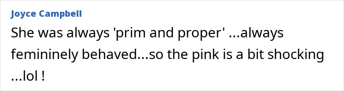 Comment by Joyce Campbell about an iconic sitcom legend’s rare public outing and surprising feminine look. Comment by Joyce Campbell about an iconic sitcom legend’s rare public outing and surprising feminine look.