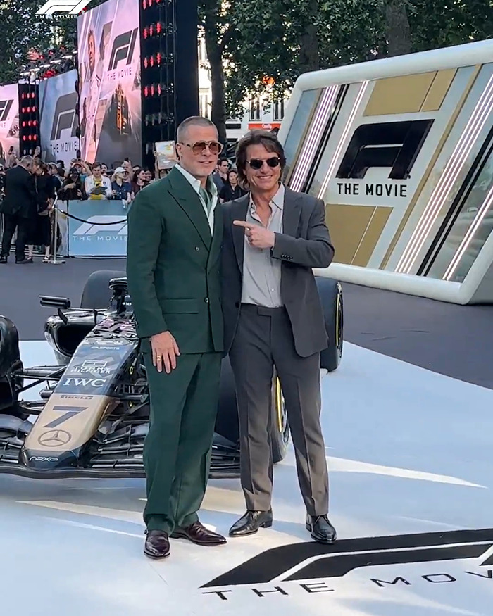 Tom Cruise and Brad Pitt posing at F1 movie premiere, sparking Botox rumors and celebrity reunion buzz. Tom Cruise and Brad Pitt posing at F1 movie premiere, sparking Botox rumors and celebrity reunion buzz.