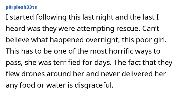 User comment expressing outrage over tourist abandoned in active volcano and viral final post provoking public response. User comment expressing outrage over tourist abandoned in active volcano and viral final post provoking public response.