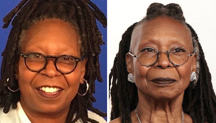 Side-by-side images showing a woman with glasses highlighting possible Ozempic side effect and drastic transformation. Side-by-side images showing a woman with glasses highlighting possible Ozempic side effect and drastic transformation.