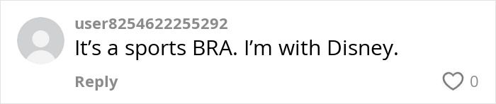Comment on social media from user8254622255292 referencing Disney staff and outfit complaints during a heated debate. Comment on social media from user8254622255292 referencing Disney staff and outfit complaints during a heated debate.