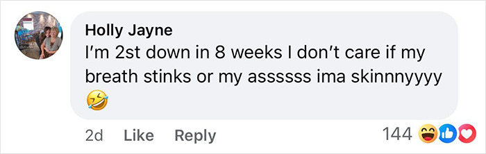 Comment from a woman discussing her weight loss experience and side effects after using Mounjaro. Comment from a woman discussing her weight loss experience and side effects after using Mounjaro.