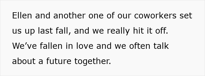 Text excerpt discussing a couple set up by coworkers, highlighting best friend sabotage in a relationship with a boyfriend.