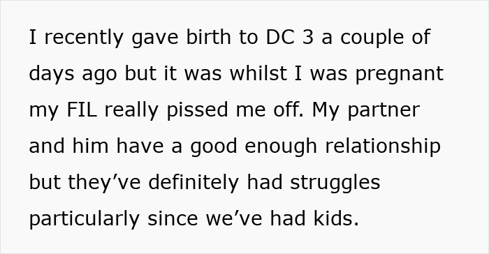 Text excerpt about family struggles after having kids, related to grandpa skipping babysitting and causing tension. Text excerpt about family struggles after having kids, related to grandpa skipping babysitting and causing tension.