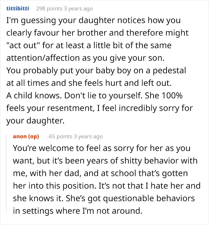 Screenshot of a mom sparking backlash with a brutally honest confession in a parenting discussion thread.