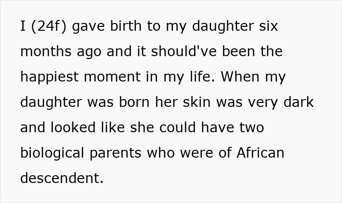 Young mother accused of cheating due to daughter's dark skin, husband begs for forgiveness after DNA test results. Young mother accused of cheating due to daughter's dark skin, husband begs for forgiveness after DNA test results.
