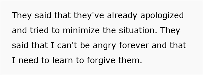 Text excerpt about apology and forgiveness, related to lady accused of cheating due to daughter's dark skin. Text excerpt about apology and forgiveness, related to lady accused of cheating due to daughter's dark skin.