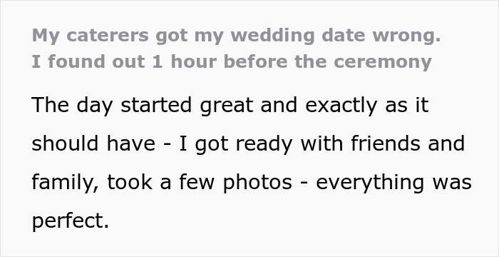 Bride Baffled After Catering Company&rsquo;s Mistake Nearly Ruins Her Wedding, They Offer 50% Refund