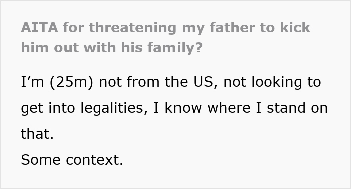 Screenshot of a forum post discussing a father and son conflict over changing locks and involving the cops. Screenshot of a forum post discussing a father and son conflict over changing locks and involving the cops.