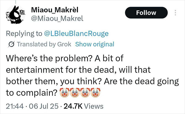 Tweet criticizing Tour De France fans for standing on graves during the event, sparking outrage among viewers online. Tweet criticizing Tour De France fans for standing on graves during the event, sparking outrage among viewers online.