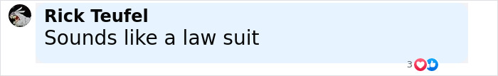 Comment on social media by Rick Teufel saying sounds like a lawsuit, related to Amazon packages mistakenly delivered to woman's home. Comment on social media by Rick Teufel saying sounds like a lawsuit, related to Amazon packages mistakenly delivered to woman's home.