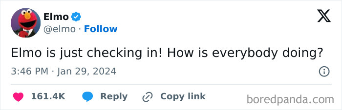 Screenshot of Elmo’s X account tweet showing a message as violent messages posted by a mystery culprit. Screenshot of Elmo’s X account tweet showing a message as violent messages posted by a mystery culprit.