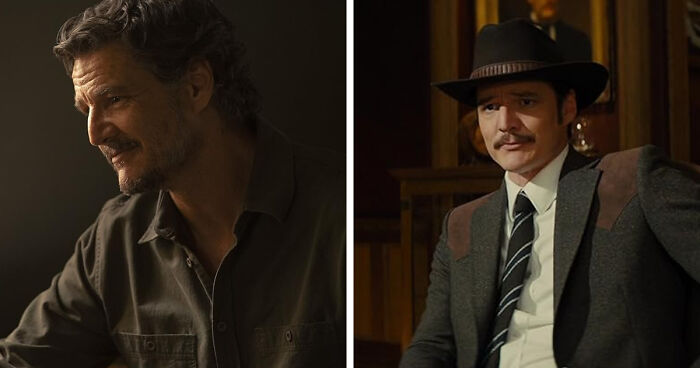 Two different characters portrayed by the same actor in contrasting roles and settings, showcasing a mind-blowing realization.