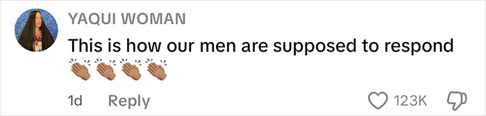 Comment from Yaqui Woman praising men who deliver vigilante justice after brute attacked woman on subway platform in viral video. Comment from Yaqui Woman praising men who deliver vigilante justice after brute attacked woman on subway platform in viral video.