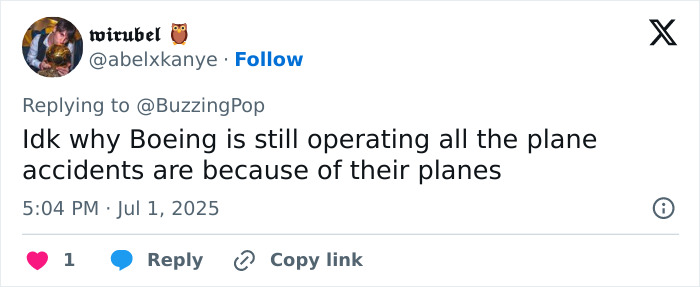 Screenshot of a tweet criticizing Boeing related to plane accidents amid Japan Airlines flight sudden plunge incident. Screenshot of a tweet criticizing Boeing related to plane accidents amid Japan Airlines flight sudden plunge incident.