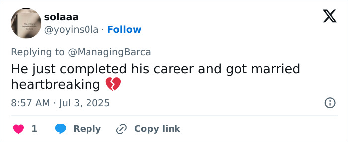 Tweet expressing heartbreak over Diogo Jota's final post, highlighting reminder of life's fragility with a broken heart emoji. Tweet expressing heartbreak over Diogo Jota's final post, highlighting reminder of life's fragility with a broken heart emoji.