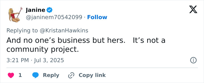 Screenshot of a social media reply discussing Lily Allen’s sickening confession about her abortions sparking debate. Screenshot of a social media reply discussing Lily Allen’s sickening confession about her abortions sparking debate.