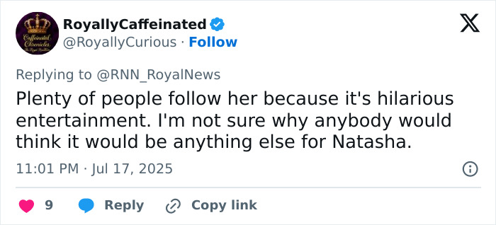 Tweet from RoyallyCaffeinated replying to RoyalNews about entertainment involving Kate Middleton’s ex-assistant and Meghan Markle. Tweet from RoyallyCaffeinated replying to RoyalNews about entertainment involving Kate Middleton’s ex-assistant and Meghan Markle.