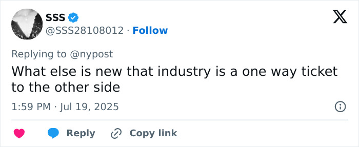 Twitter post highlighting concerns over substance-related passing and mental health crisis in the adult industry. Twitter post highlighting concerns over substance-related passing and mental health crisis in the adult industry.