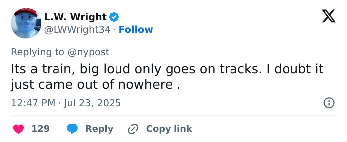 Tweet screenshot showing a user commenting on a train accident involving a surf instructor with a torn-off arm. Tweet screenshot showing a user commenting on a train accident involving a surf instructor with a torn-off arm.