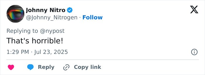 Tweet reply from user Johnny Nitro expressing sympathy about a surf instructor’s severe train accident injury. Tweet reply from user Johnny Nitro expressing sympathy about a surf instructor’s severe train accident injury.
