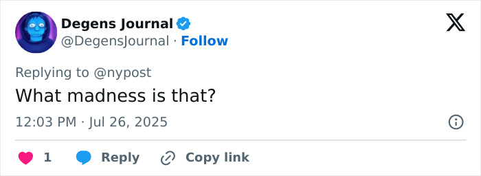 Tweet by Degens Journal responding to a post with the question what madness is that, discussing transition and detransition topics. Tweet by Degens Journal responding to a post with the question what madness is that, discussing transition and detransition topics.
